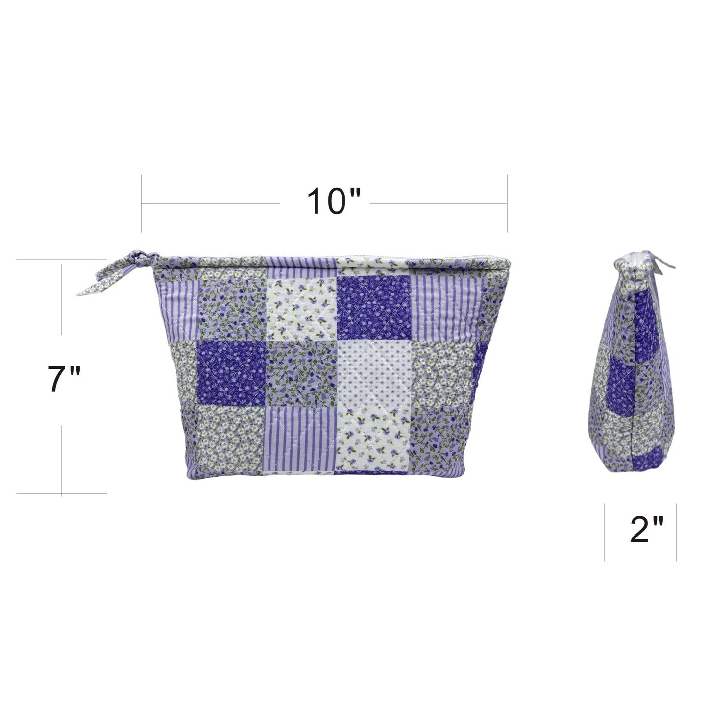 "Violet Dreams" - Designer Quilted Cosmetic Bag