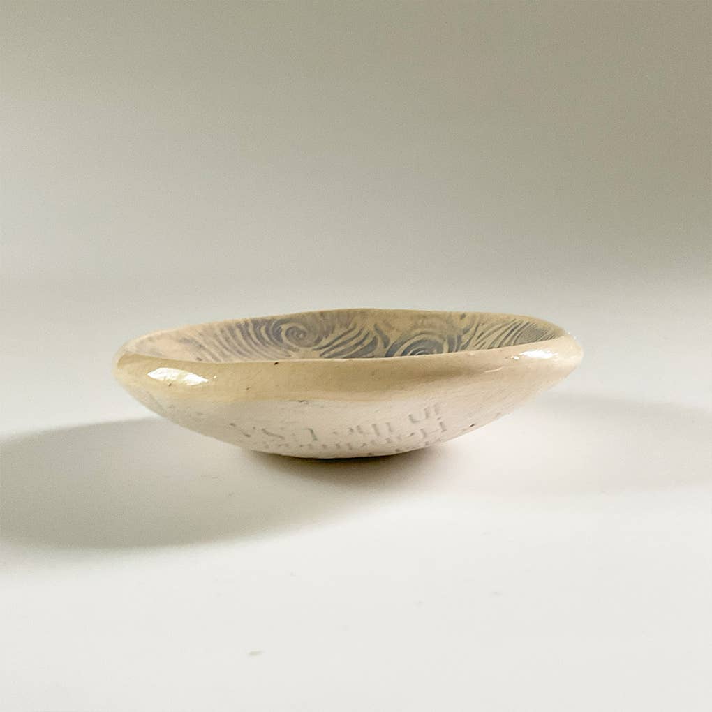 Pottery Dish Bowl - Mushrooms