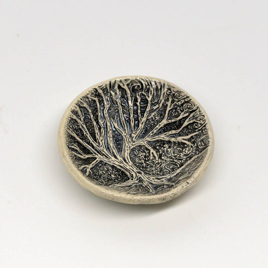 Pottery Dish Bowl - Tree Moon