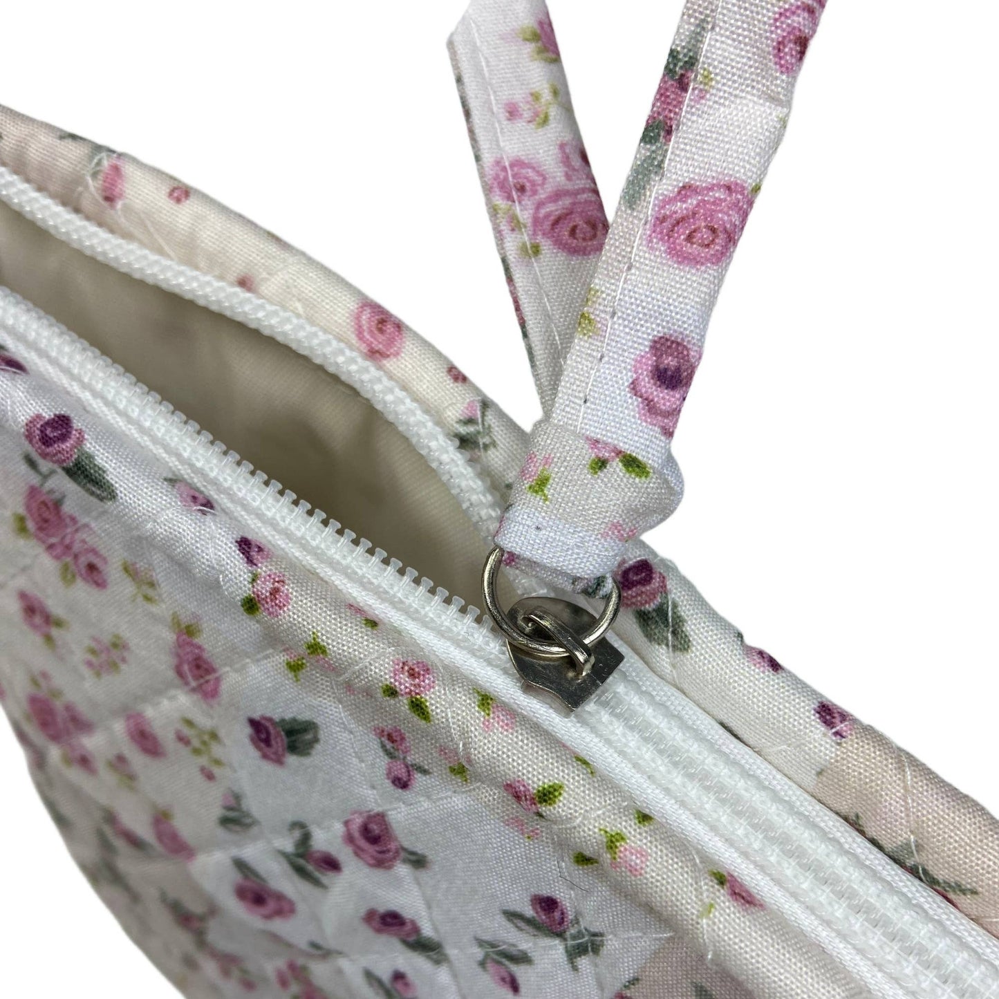 "Garden of Roses" - Designer Quilted Cosmetic Bag