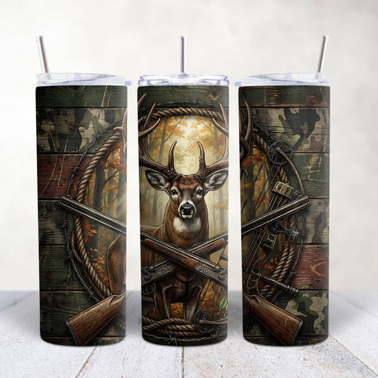 Hunting Tumbler, 20oz Skinny Tumbler, Dad cup, Gift
