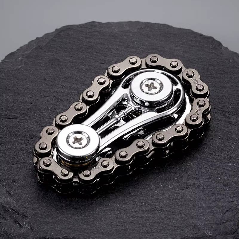 Chain Fidget Spinner Metal Toy With Gear Chain Teeth Fly