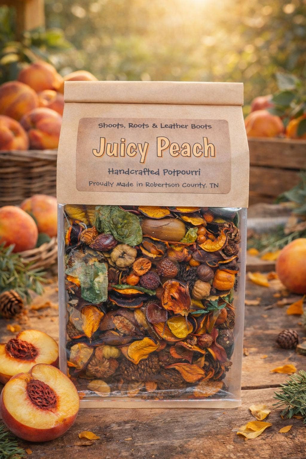 Clearance. Juicy Peach Handcrafted Potpourri.