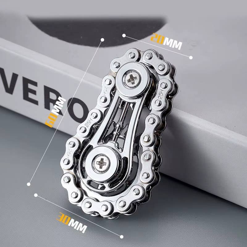Chain Fidget Spinner Metal Toy With Gear Chain Teeth Fly