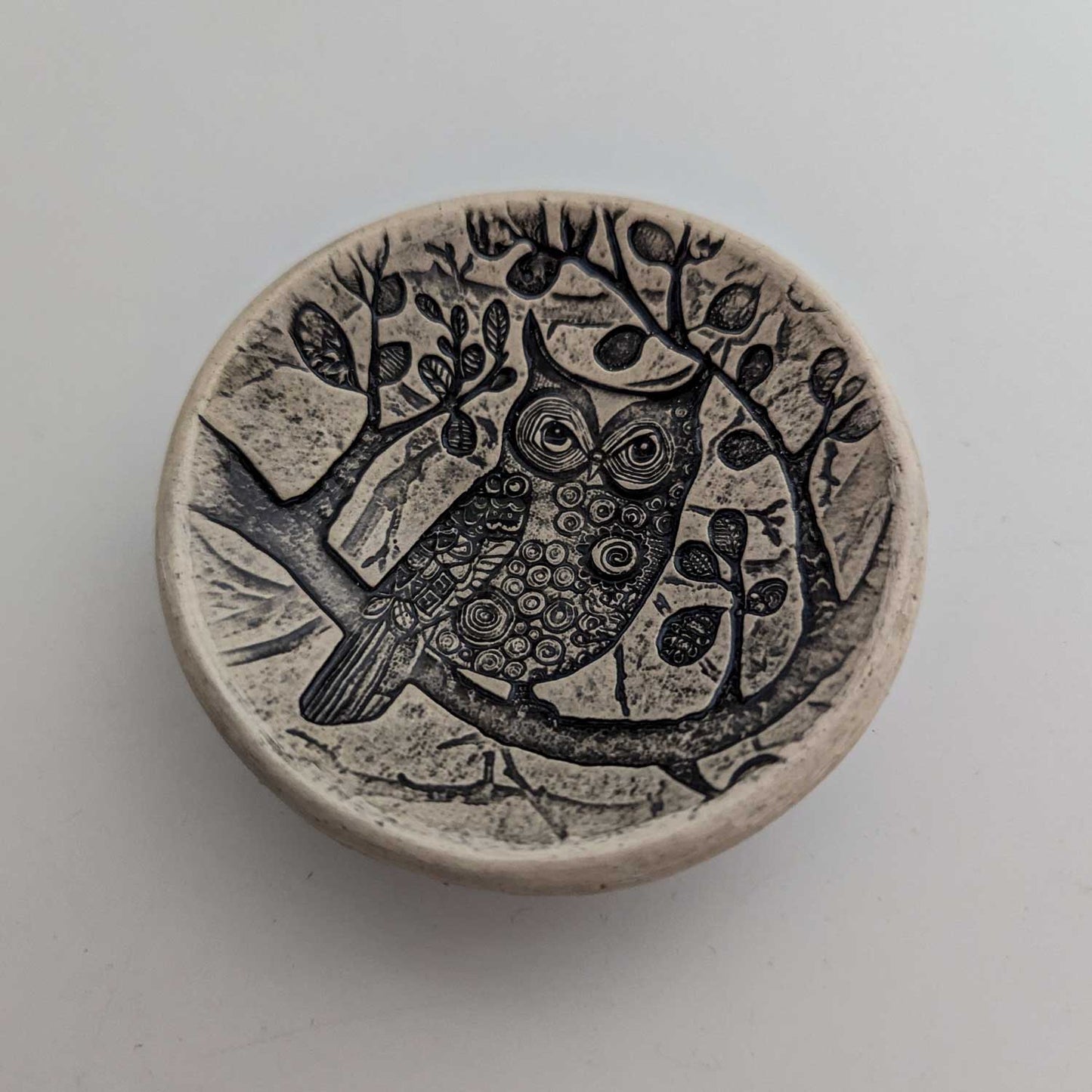 Pottery Dish Bowl - Owl
