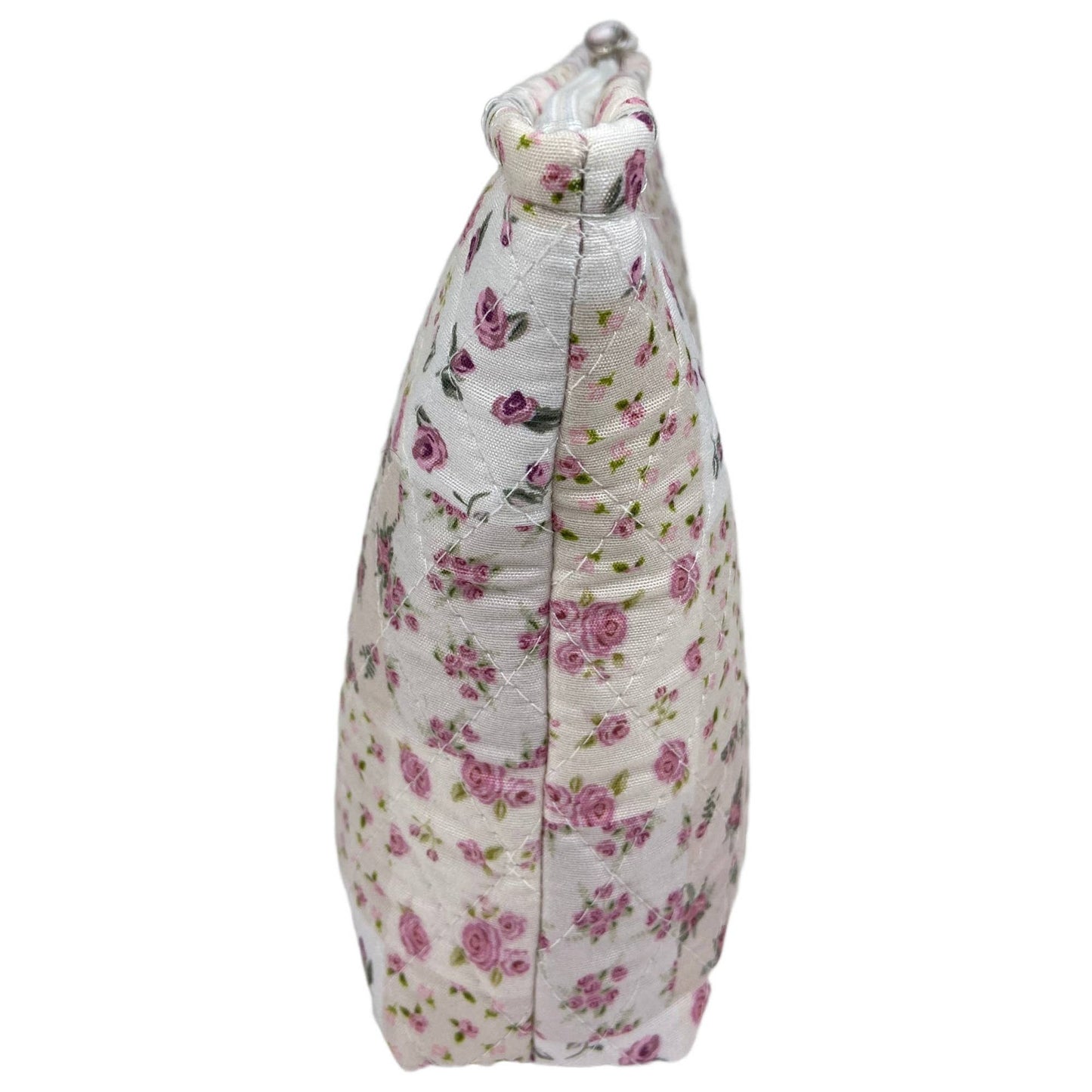 "Garden of Roses" - Designer Quilted Cosmetic Bag